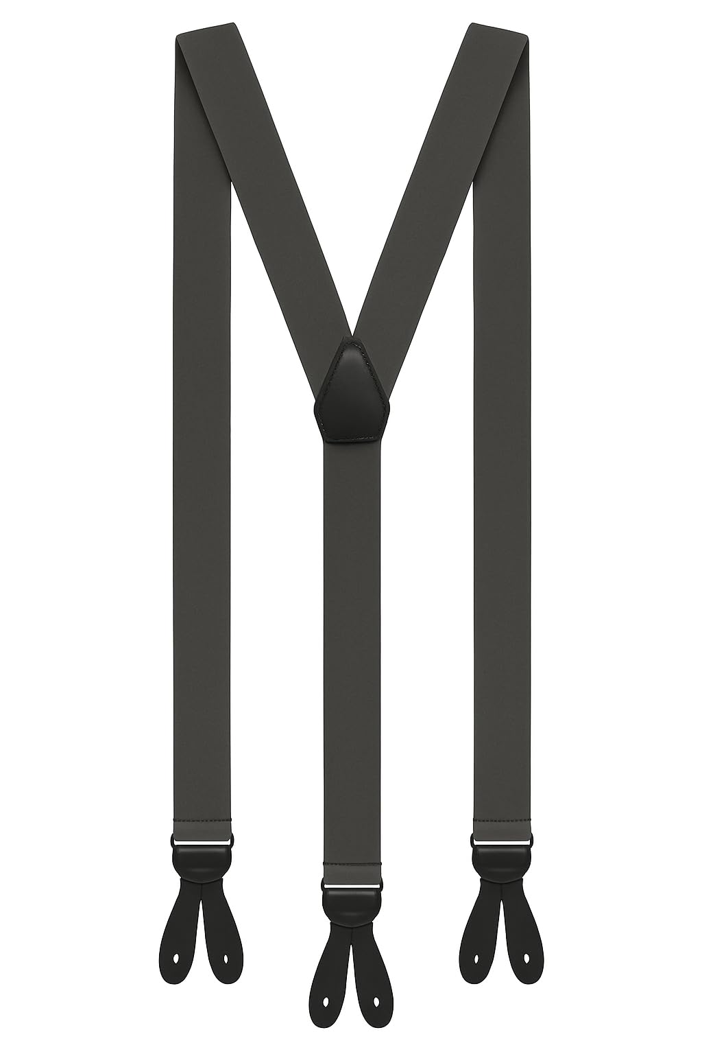 Elegant Braces 3.5 cm X-Shape with Button Closure Adjustable for Men and Women, Without Clips, Suit Braces for Buttoning with 6 Buttonhole Suspender, darkgray, extra breit