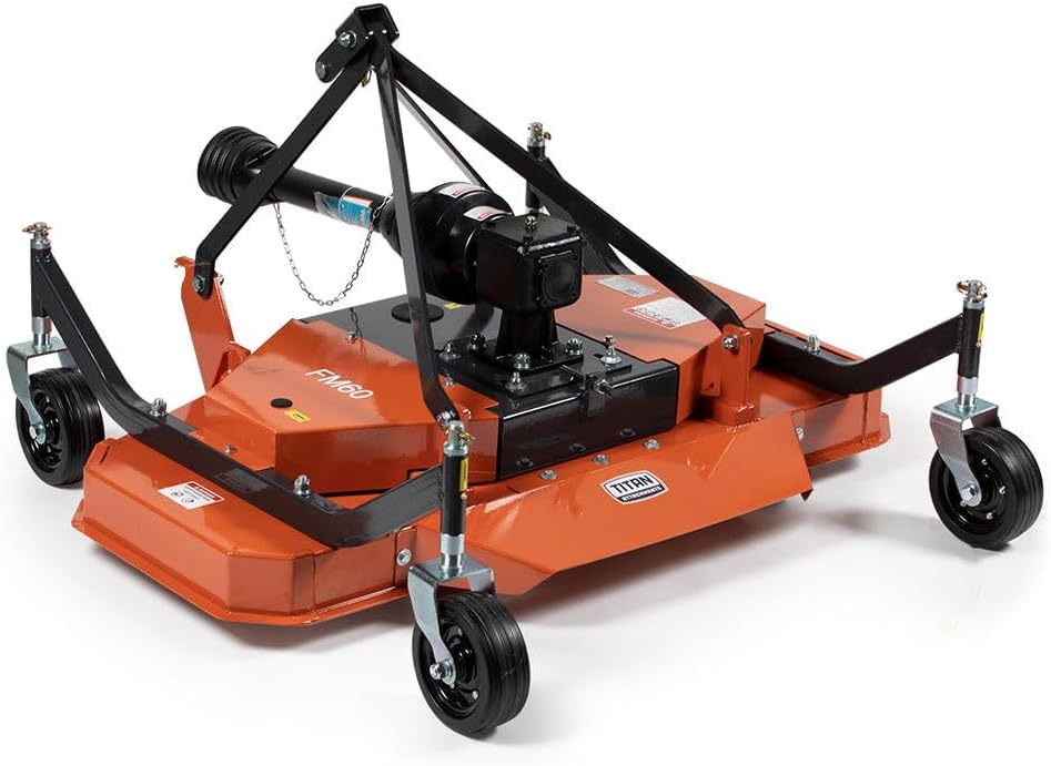 Titan Attachments 60 Inch PTO Finish Mower Review: Best for Uneven Lawns on 25-40 HP Tractors
