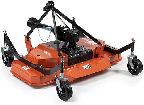 Vista 20 de Titan Attachments Cortacésped con acabado PTO de 3 puntos, Ancho de corte de 48 pulgadas, Conexión Cat 1, Acabado naranja, Descarga trasera