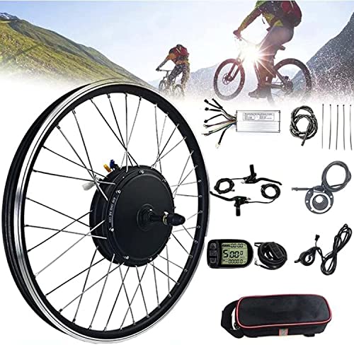 Kit de conversión de bicicleta eléctrica, kit de conversión de rueda trasera de bicicleta eléctrica, motor sin escobillas para rueda trasera de 36 V/48 V, 250/350/500 W, rueda de 16'/20'/24'/26'/27,5'