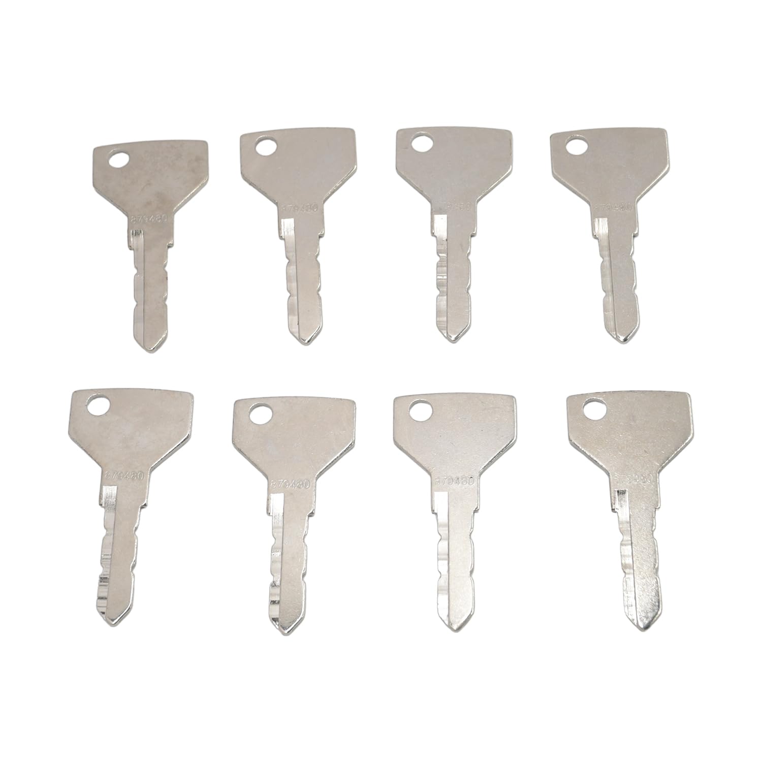 879480 MT40012655 8Pcs Ignition Key Compatible with New Holland Tractor 3630 5500 Compatible with Yanmar Tractor EX2900 EX3200 SC2400 Compatible with John Deere Tractor 2025R 2027R 2032R