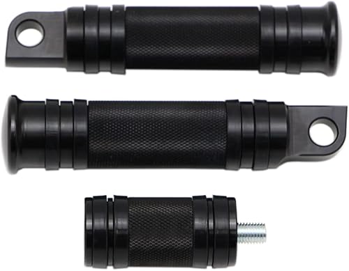 Miniatura 6 de Juego de clavijas de palanca de cambios para motocicleta y reposapiés moleteado compatible con Harley-Davidson Sportster Dyna Touring macho con