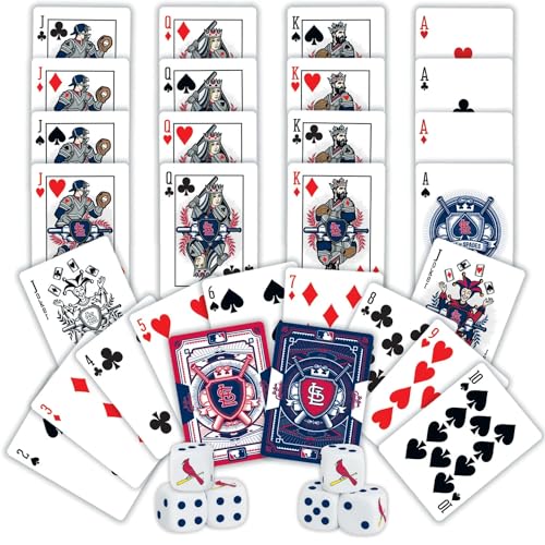 Set 2 Pack Naipes y Dados St. Louis Cardinals miniatura 2