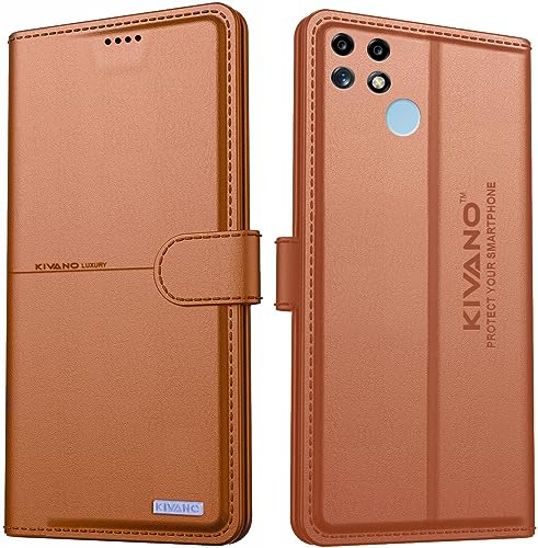 Image of KIVANO Compatible with Realme C25 / Realme C25s Flip Cover | Leather Finish | Inside Pockets & Inbuilt Stand | Shockproof Wallet Style Magnetic Closure Back Cover Case