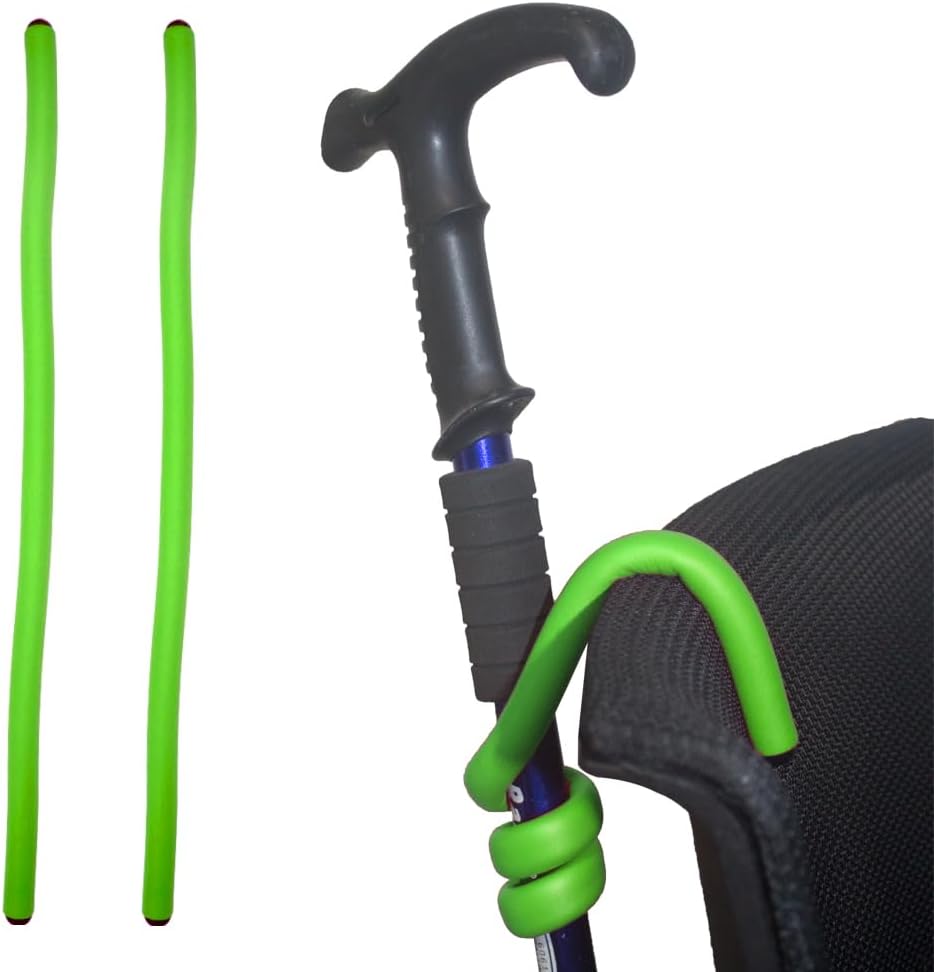 Generic Walking Stick Holder Foldable Cane Holder Crutches Flexible Hook Bendable Grabber Hanger for Crutch and Wheelchair Users – Green Generic Walking Stick Holder Foldable Cane Holder Crutches Flexible Hook Bendable Grabber Hanger for Crutch and Wheelchair Users – Green