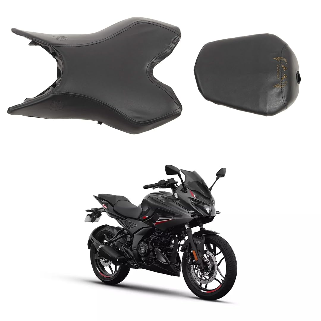 Pulsar N250, F250 Seat Cover Protect from Rust and Dust, PU Leather Waterproof Durable Pulsar N250, F250 Bike Seat Cover (Black)-image-42
