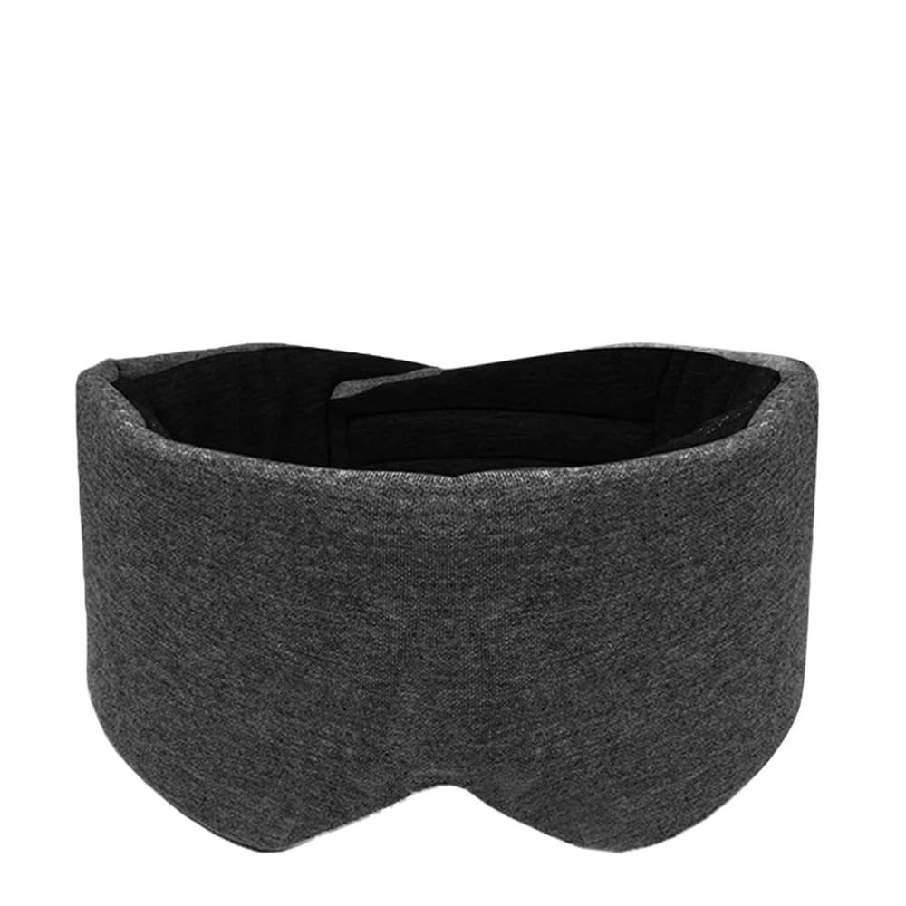 Lot de 3 masques de sommeil en coton et soie pour homme et femme - Doux et portable - Noir
