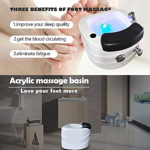 Spa de pies acrílico ovalado para masaje y descanso miniatura 3
