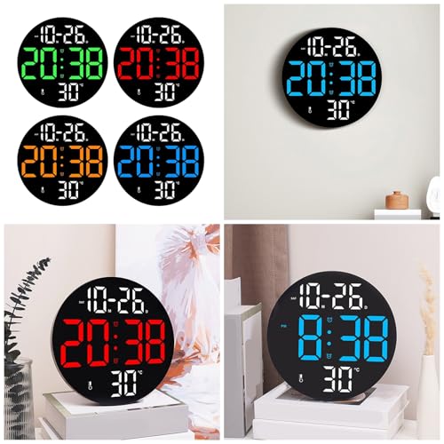 Horloge murale numérique LED grand écran réglable par télécommande - 3