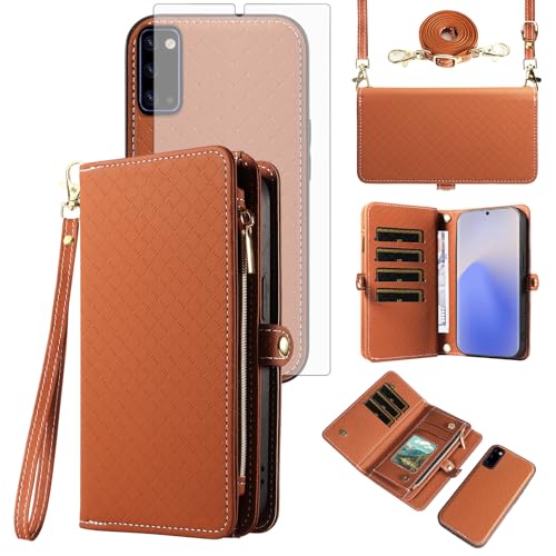 Étui pour Samsung Galaxy Note 20 5G avec fermeture éclair et bandoulière amovible