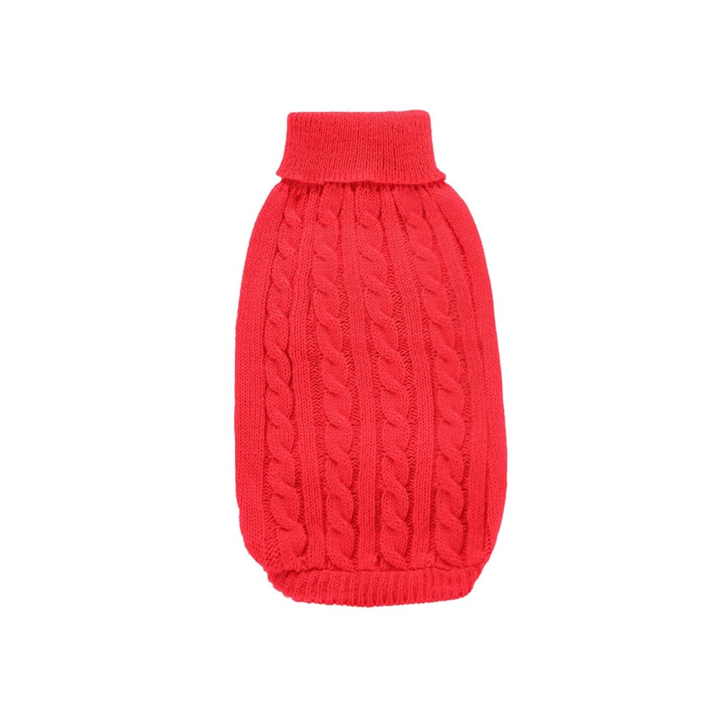 Lot de 3 chemises pour chiots sans boucles - Cadeau idéal pour animaux de compagnie - Vêtements multicolores - Pull exquis pour chiens - Rouge - XS