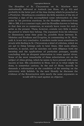 The Homilies On The Gospel Of St. Matthew, Vol. 1