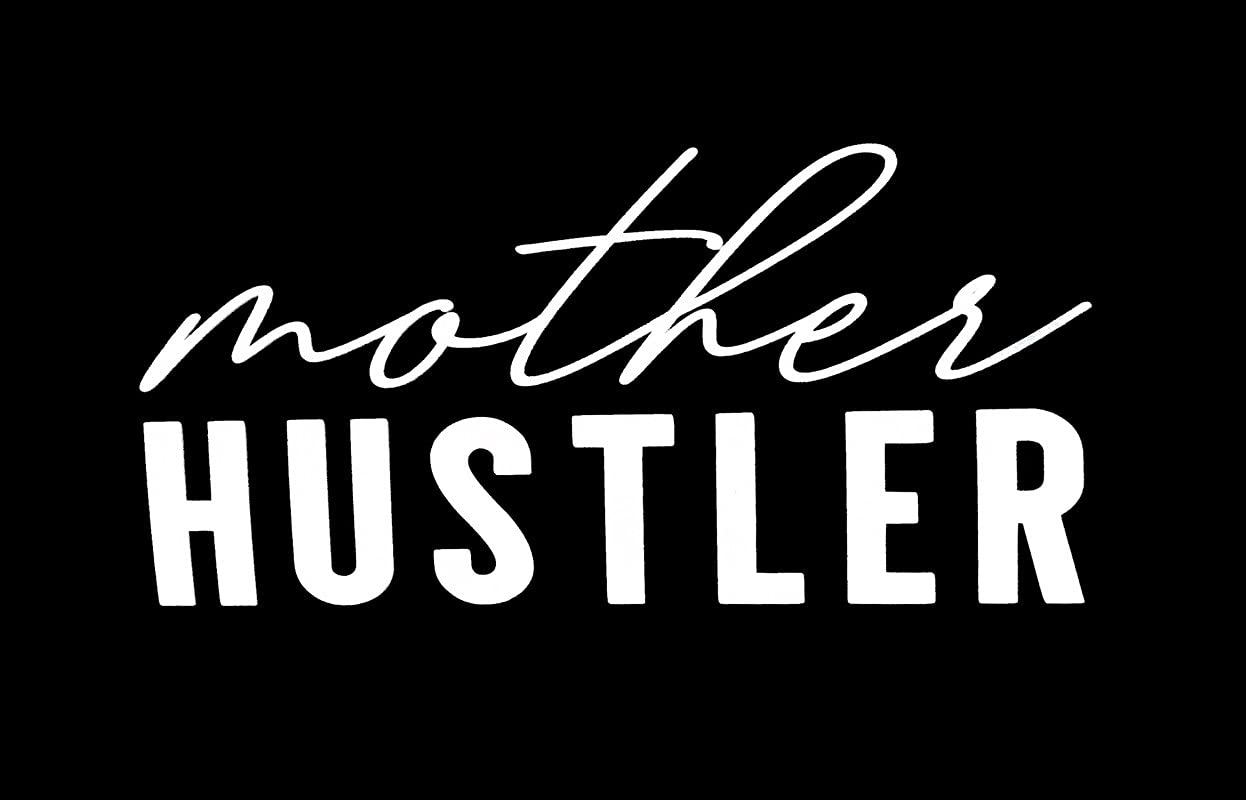 Autocollant en vinyle motif mère Hustler blanc CCI2799 de 14 cm