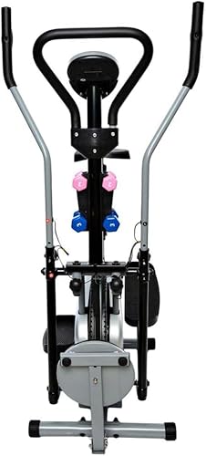 دراجة تمارين رياضية اوربترك 3 في 1 مطورة مع قرص دوار لنحت الخصر و دمبل, جهاز اوربتراك رياضي مزود بشاشة LCD ذكية لعرض الوقت و السرعة و النبضات