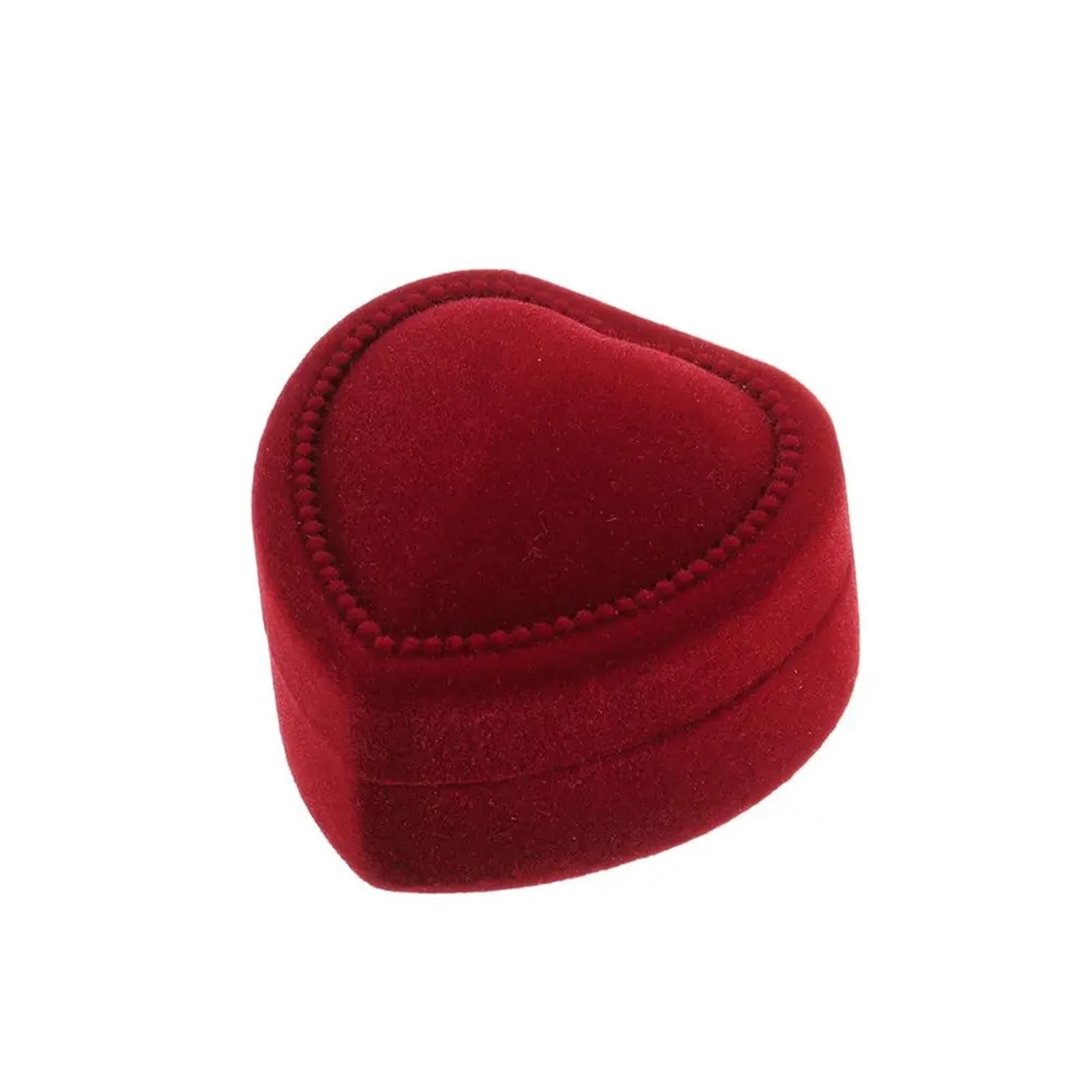Ring Box Engagement Ring Boxearring Box Small Jewellery Organiser Cases(Heart shape-dark red)