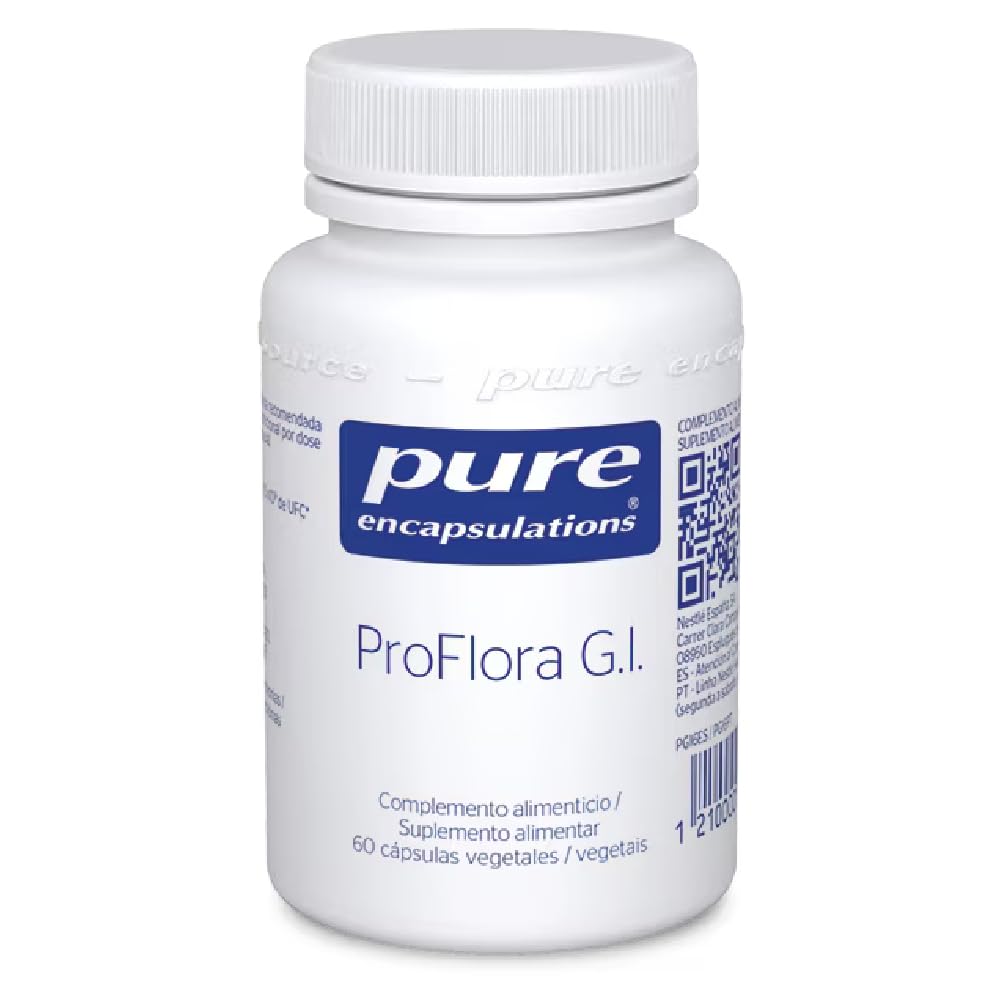PURE ENCAPSULATIONS Pro Flora G.I., Mezcla de Probióticos, Ayuda al Sistema digestivo, 60 Cápsulas Vegetales