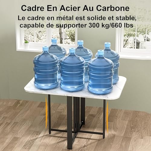Table pliante mobile blanche de 100cm pour un dîner convivial en cuisine