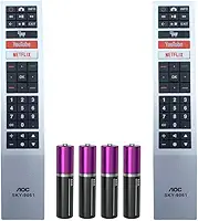 Kit 2 Controle Remoto Para AOC Smart TV 4K