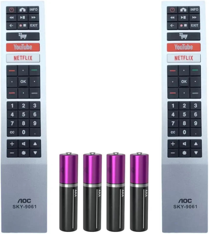 Kit 2 Controle Remoto Para AOC Smart TV 4K