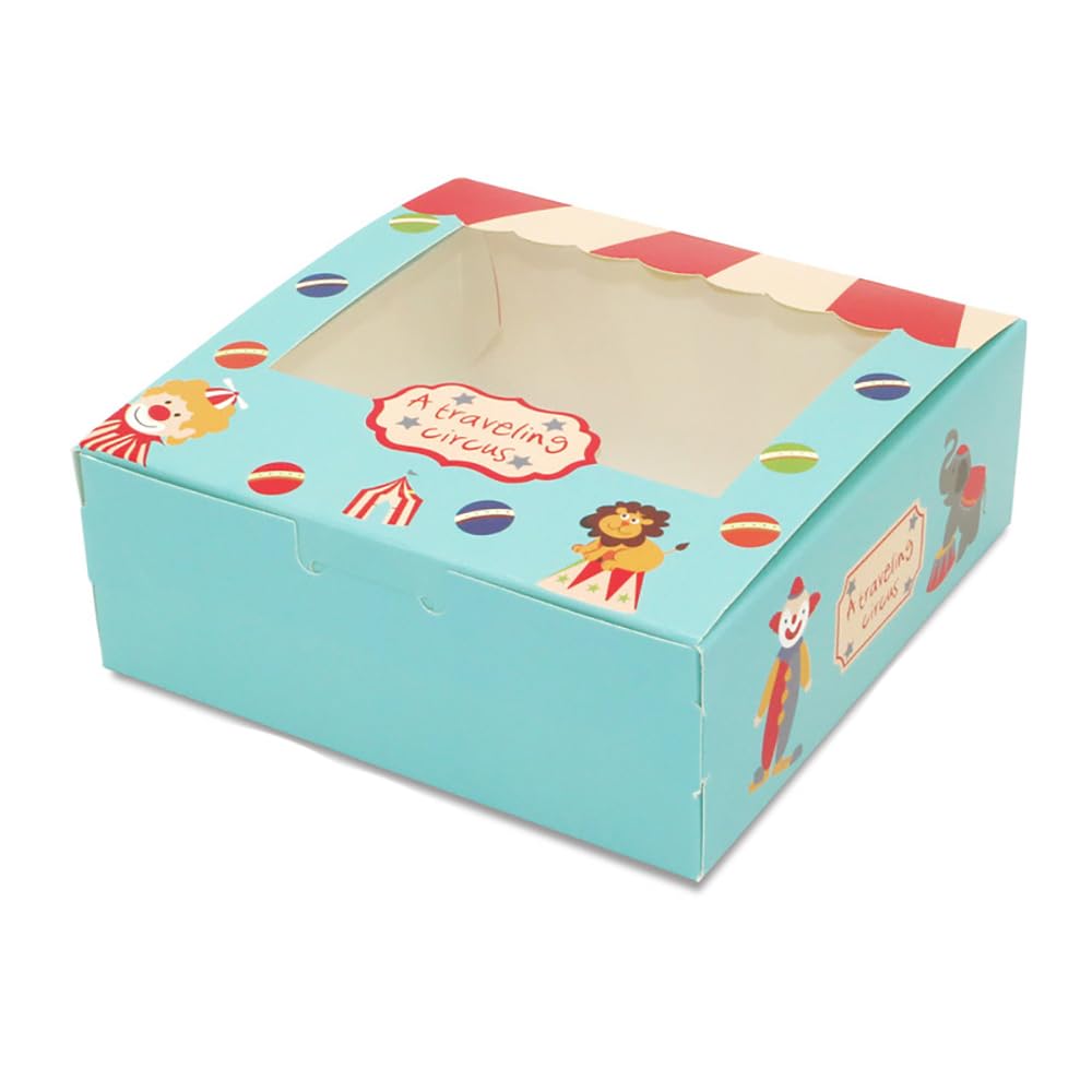 Van Der Linn Mini Xmas Cupcake Boxes Hold 1 2 4 6 Cup Cakes Polka Dot 25PCS (Circus (HOLD 4))