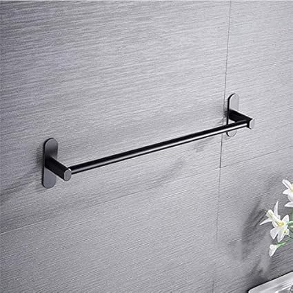 ZLDM Sin Taladro Negro toalleros baño Espesar Espacio de Aluminio Uno Cuerpo Multi-Barra Barra de Toalla 30cm Montado en la Pared toallero Barra para ...