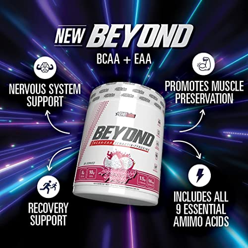 Ehplabs Beyond Bcaa & Eaa Powder - Branched Chain Essential Amino Acids, Post Workout Muscle Recovery Drink With Amino Acids - 10G Bcaas For Men & Women, 60 Servings (Peach Candy Rings) #TOP1