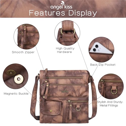 Image of Angel Kiss Small Shoulder Bag for Women Crossbody Purses and Handbags Multi Pockets Hobo Bags