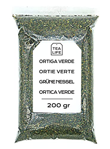 Ortiga Verde Infusion 200 gr - Te de Ortiga - Hojas de Ortiga Verde Cortadas - Ortiga a Granel - Infusión de Hierbas - Rica en Minerales y Nutrientes - Propiedades Naturales