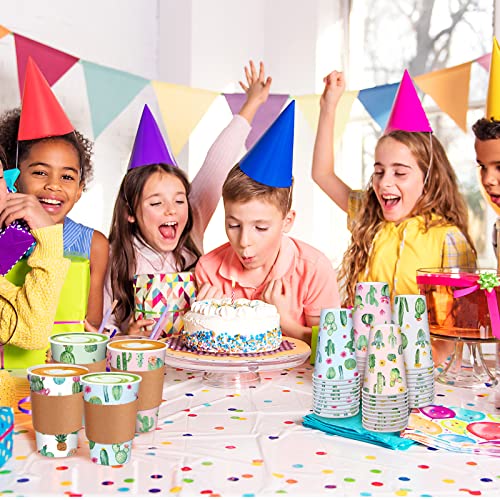 60 Sets/ 180 Pieces Cactus Coffee Cups Disposable Cactus Paper Cups With Lids And Sleeves 16 Oz Hot Cold Beverage Cups Cactus Drink Cups For Baby Shower Wedding Summer Party Decorations Supplies #TOP4