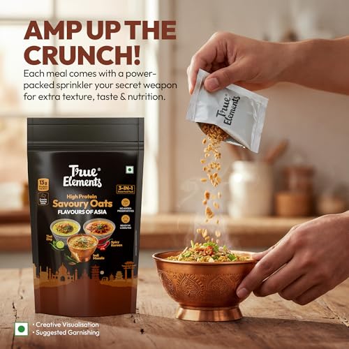 Image of True Elements High Protein Savoury Oats - Flavours Of Asia - Pack of 6