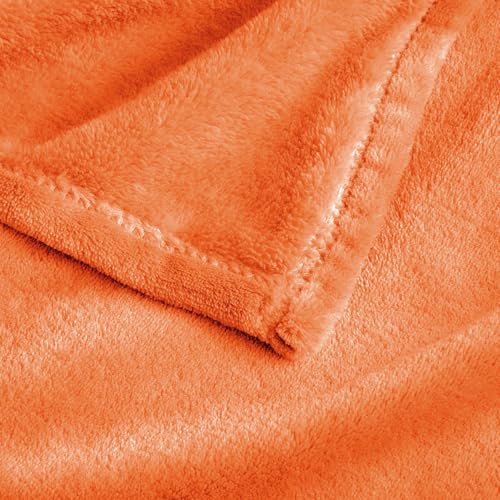 Image of BEDELITE Big Fleece Blanket - 120 inch x 120 inch (10' x 10'), Super Soft Fluffy Fuzzy Oversized King Blanket for Bed, Couch, Sofa, Camping, Fits Whole Family, Orange
