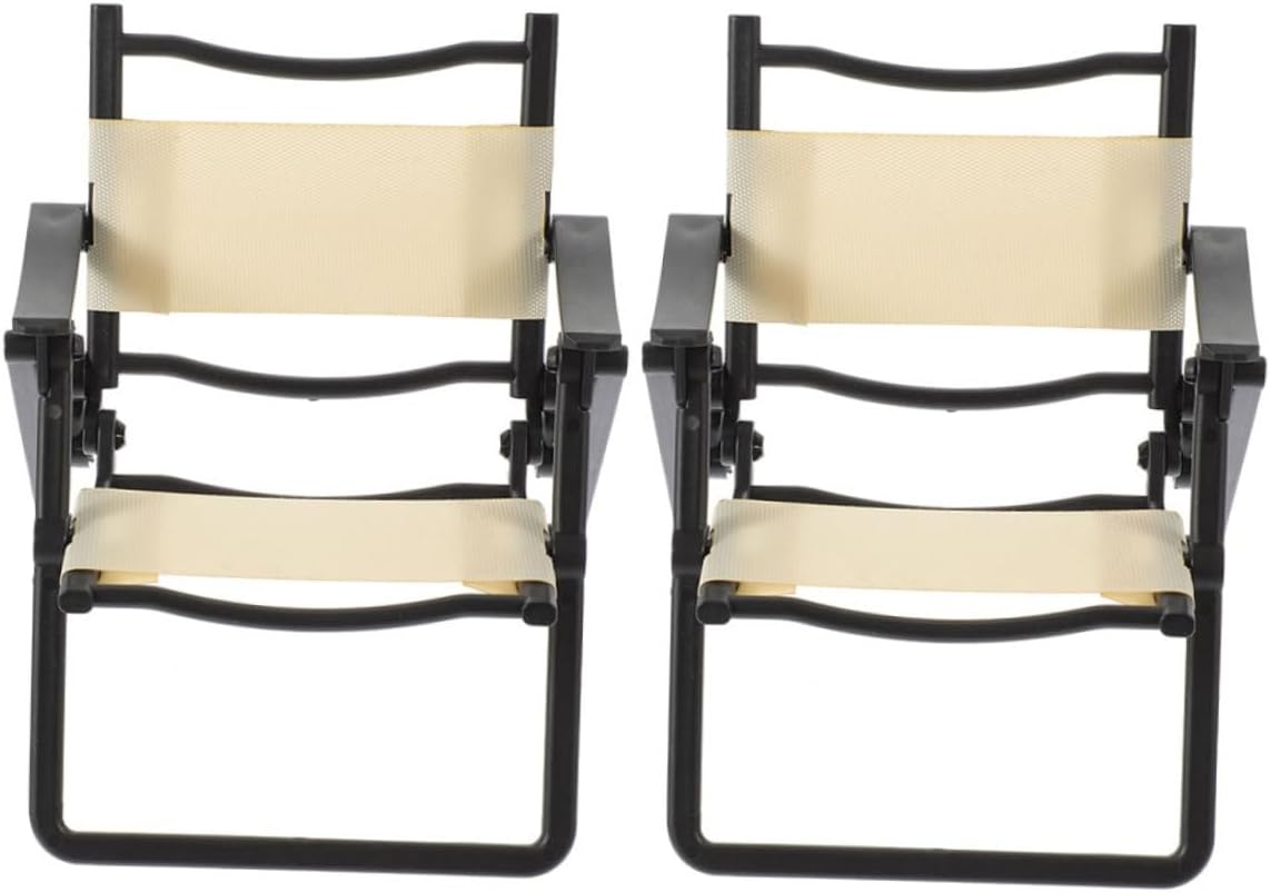 Yardwe 10pcs Miniature Beach Chair Foldable Dollhouse Furniture for Creative Play and Decoration Vibrant and Realistic Mini Beach Chairs for Dollhouses and Miniature Scenes