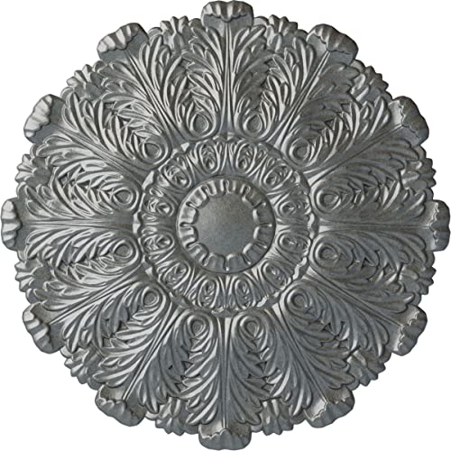 Image of 31 inchOD x 1 1 /2 inchP Durham Ceiling Medallion (Fits Canopies up to 4 1 /4 inch), Hand-Painted Platinum