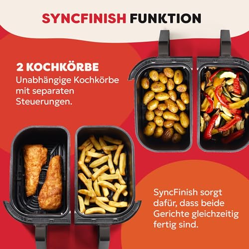 Heißluftfritteuse mit Doppelkorb Instant Pot Vortex Plus 7,6L