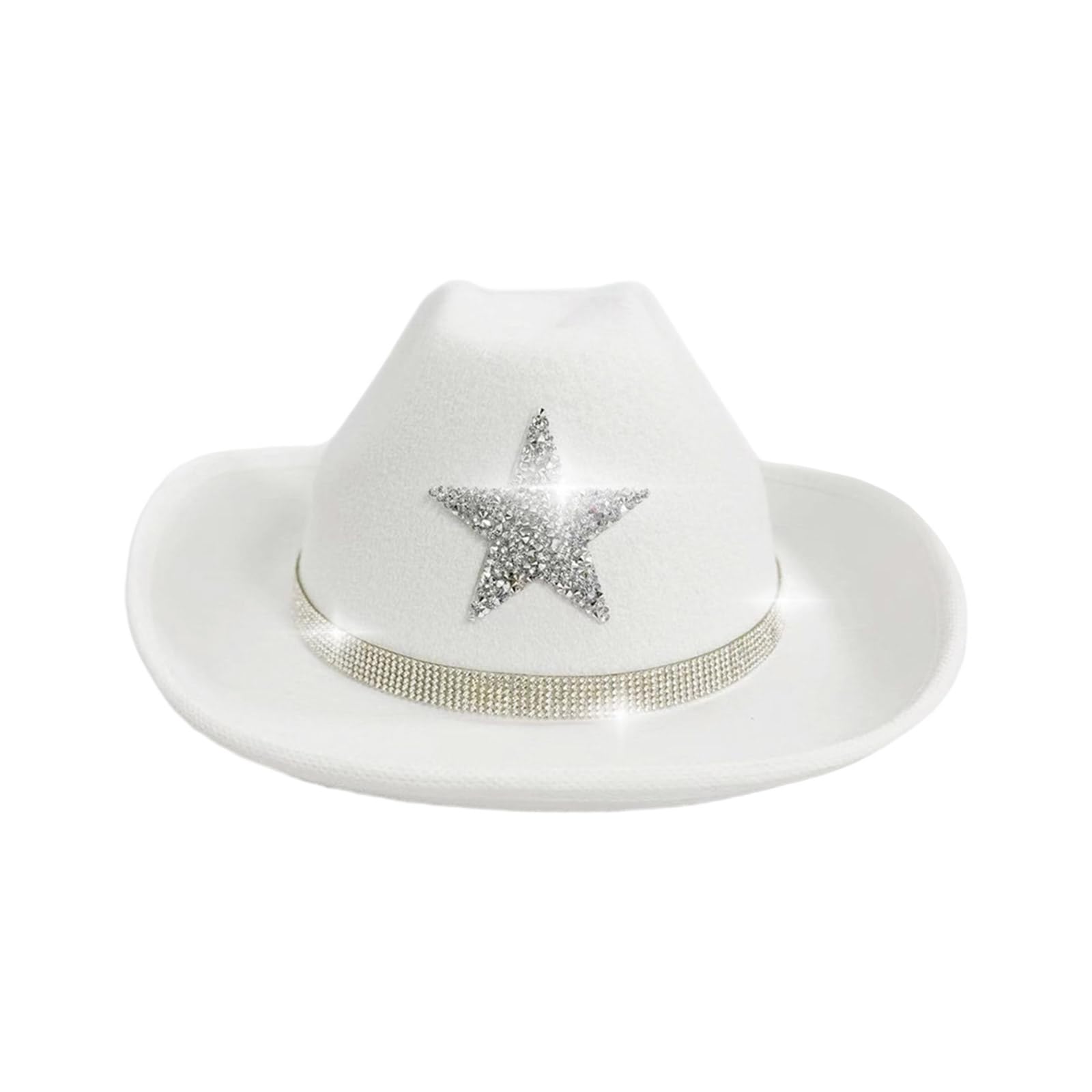 MICFENY Western Hats For Soft Fabric Comfortable Panama Hat For Cosplay Parties Costume Accessories