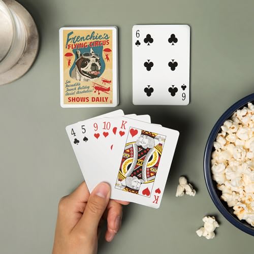 Baraja de Cartas Lantern Press Bulldog Francés Poker miniatura 2