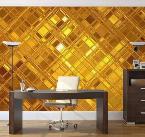 Papier peint 3D géométrique moderne de luxe pour un salon élégant - 3