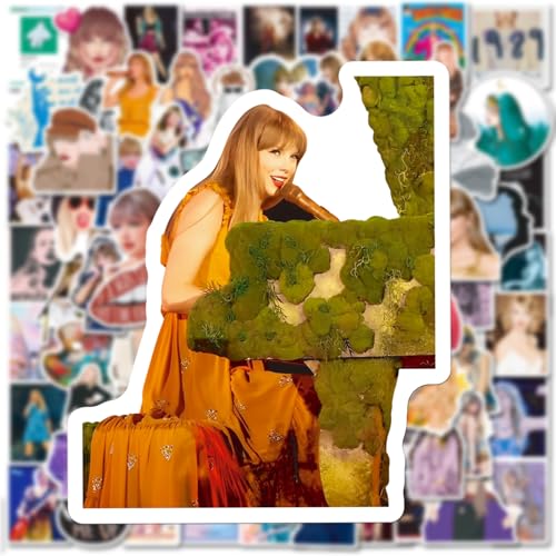 JXJMYU Adesivo musical Tayloris 100 peças para adultos, cantora pop feminina Ablum adesivos para men