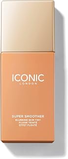 ICONIC LONDON Super Smoother Blurring Skin Tint | Light to Medium Coverage, Hydrating, Ultra-Lightweight Tinted Moisturizer, Cruelty-Free, Vegan Makeup