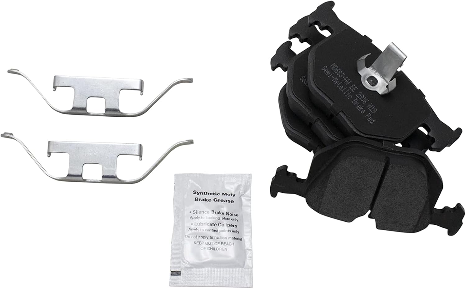 TRQ Rear Brake Pad and Rotor Set Semi Metallic G Coated Solid Rotors Wear Sensor Compatible with 2000-2006 BMW X5