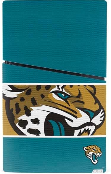 Skinit Decal Gaming Skin Compatible with PS5 Slim Digital Edition Bundle - Officially Licensed NFL Jacksonville Jaguars Zone Block Design