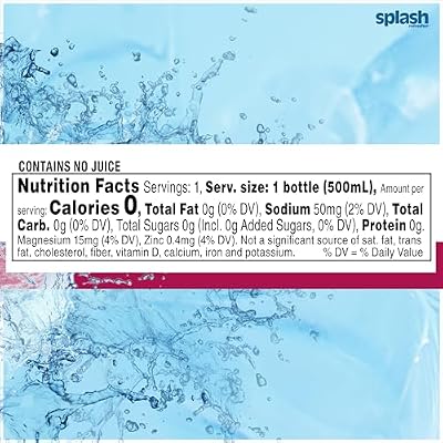 Splash Refresher Wild Berry | 16.9 Fl Oz | Plastic Bottle | 24 Pack