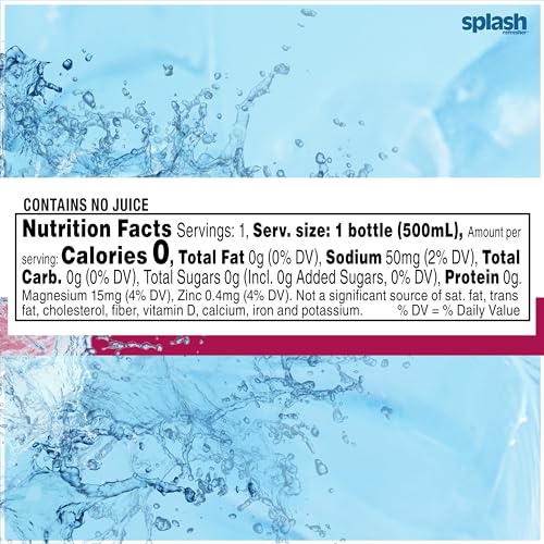 Image of Splash Blast Water, Wild Berry, 16.9 Fl Oz | 30 Pack | Plastic Bottle