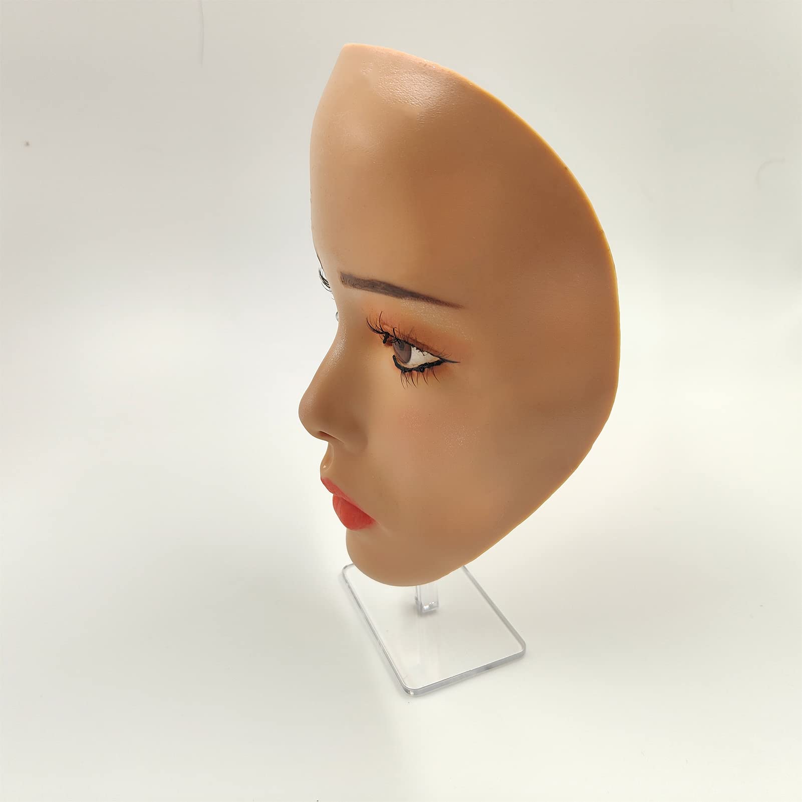 3D Makeup Practice Face, Cara de maniquí de maquillaje reutilizable con juego de pinceles de maquillaje, para maquilladores emergentes, para regalo de niña