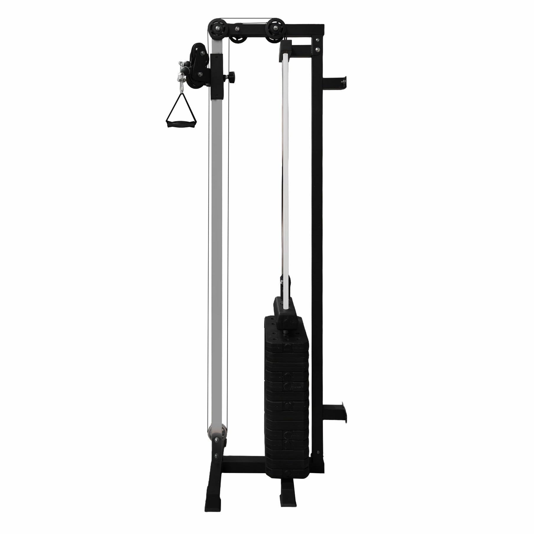 Stazione a Cavi da Parete Multifunzione Palestra Domestica Regolabile Pacco Pesi 80kg Allenamento Forza Crossover Doppio Sistema Altezza Regolabile Accessori Inclusi