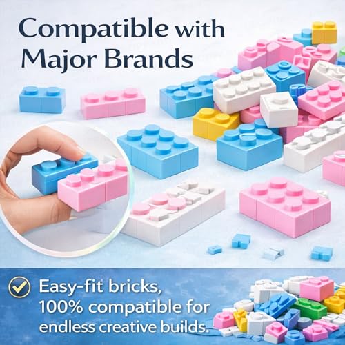 Image of The Little Ones Building & Construction Sets - 1300+ PCS Princess Castle Building Block Toys for Girls Toys for Kids Birthday Gifts DIY STEM Educational Toys for Girls Aged 8-14 Years[Princess Castle