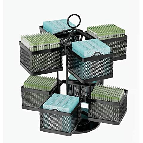 UMDONX Tea Bag Organizer, Tea Bag Storage Holder Spinning Carousel 96 Teabags Container, Lazy Susan Coffee Creamer Sweetener Tea Caddy Cover