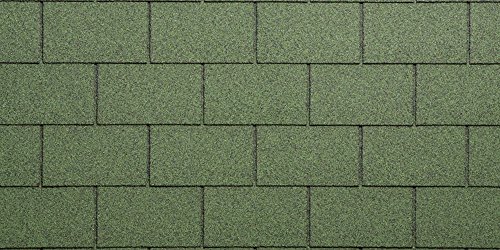 Tegola Canadese Spa 2103080092078 Tegola bituminosa granigliata Verde, Set di 16 Pezzi