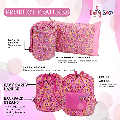 Image of Emily Rose Pink Toddler Nap Mat Set with Warm Blanket