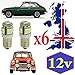 Price comparison product image 6 x DASHBOARD LED BULBS MGB MIDGET MINI SPITFIRE >> E10 987 LLB987 LED Bulbs White Screw Fitting Gauge Dash Instrument Upgrade - CLASSIC VINTAGE CAR